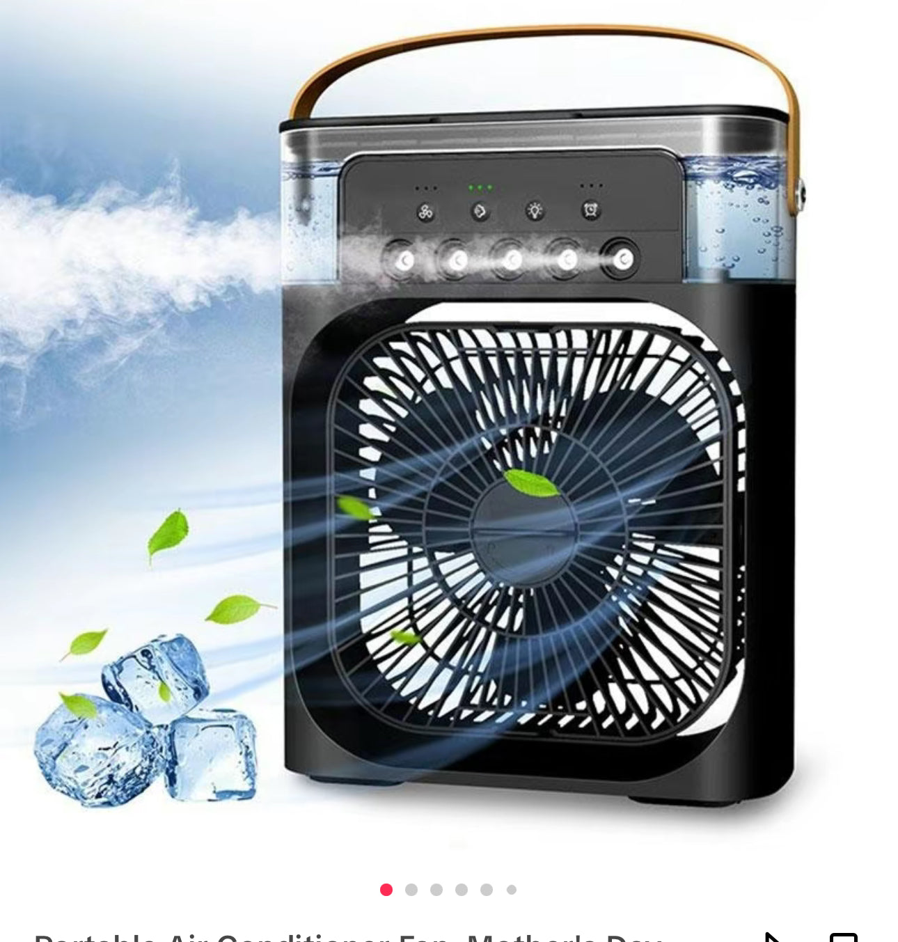 Portable 3-in-1 Air Cooler Fan – Mini AC for Room, Office & Car | Fast Cooling + Humidifier