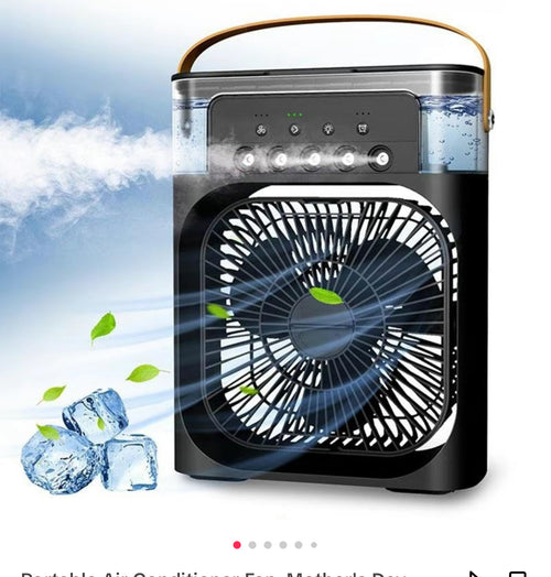 Portable 3-in-1 Air Cooler Fan – Mini AC for Room, Office & Car | Fast Cooling + Humidifier